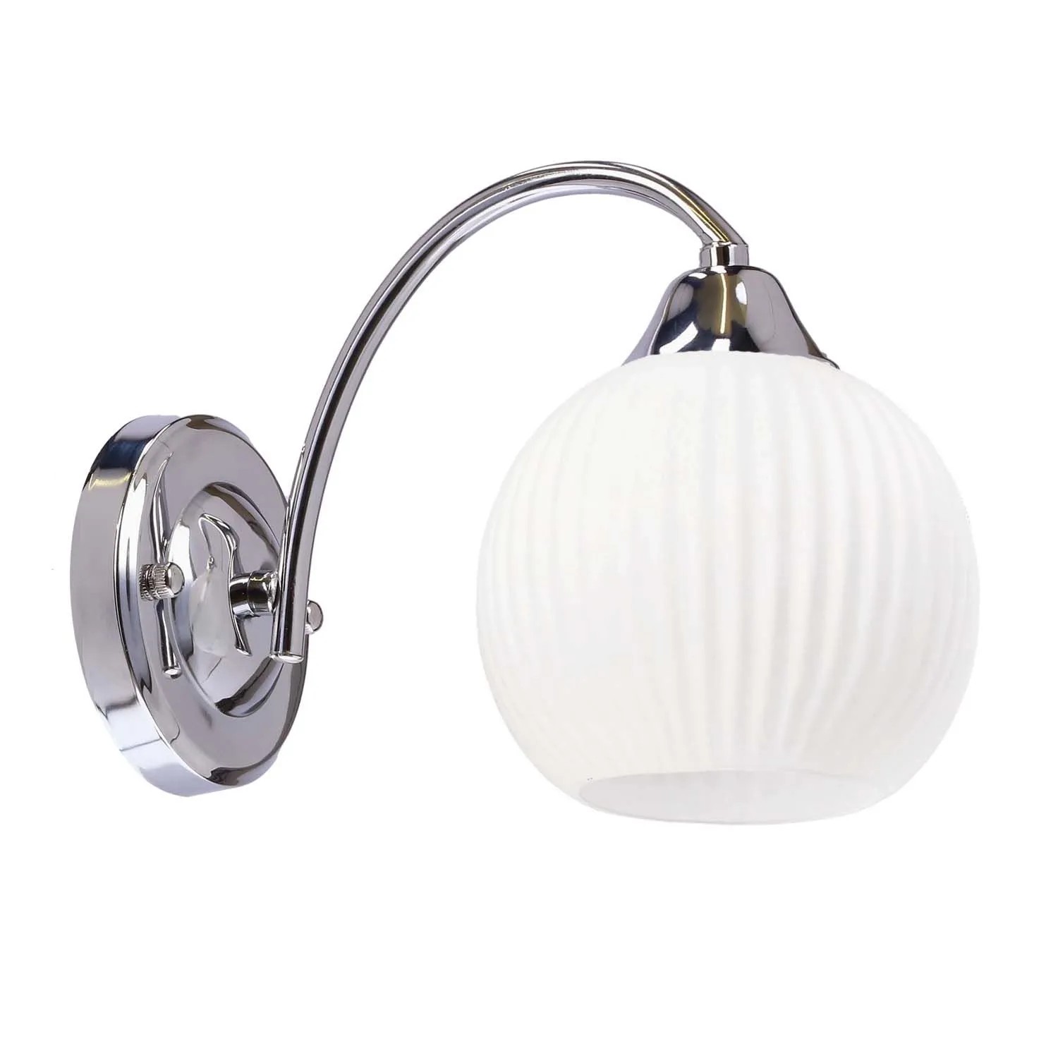 Candellux Kinkiet VELORE chromowy 1xE27 40W klosz biały