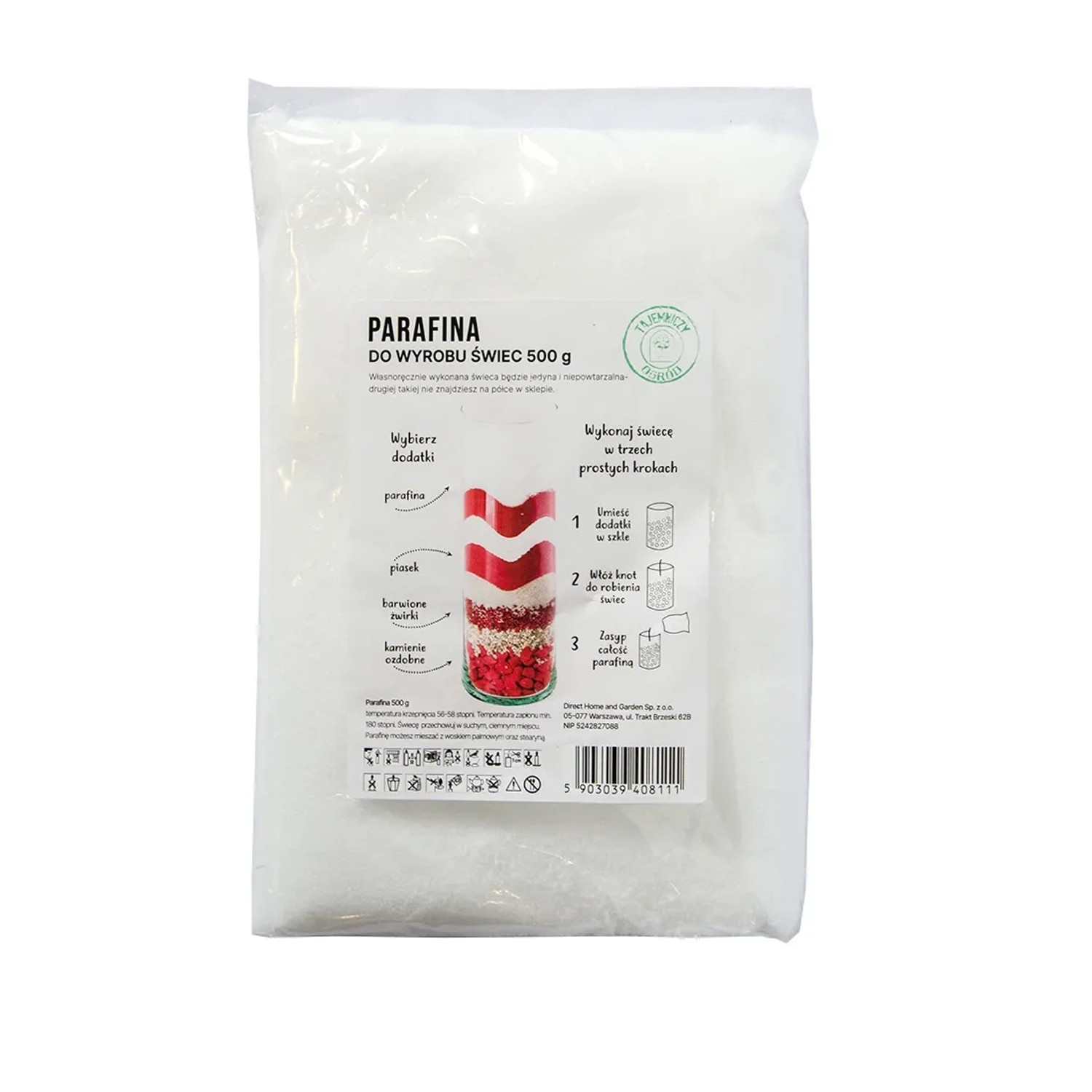 Parafina do świec 0,5 kg