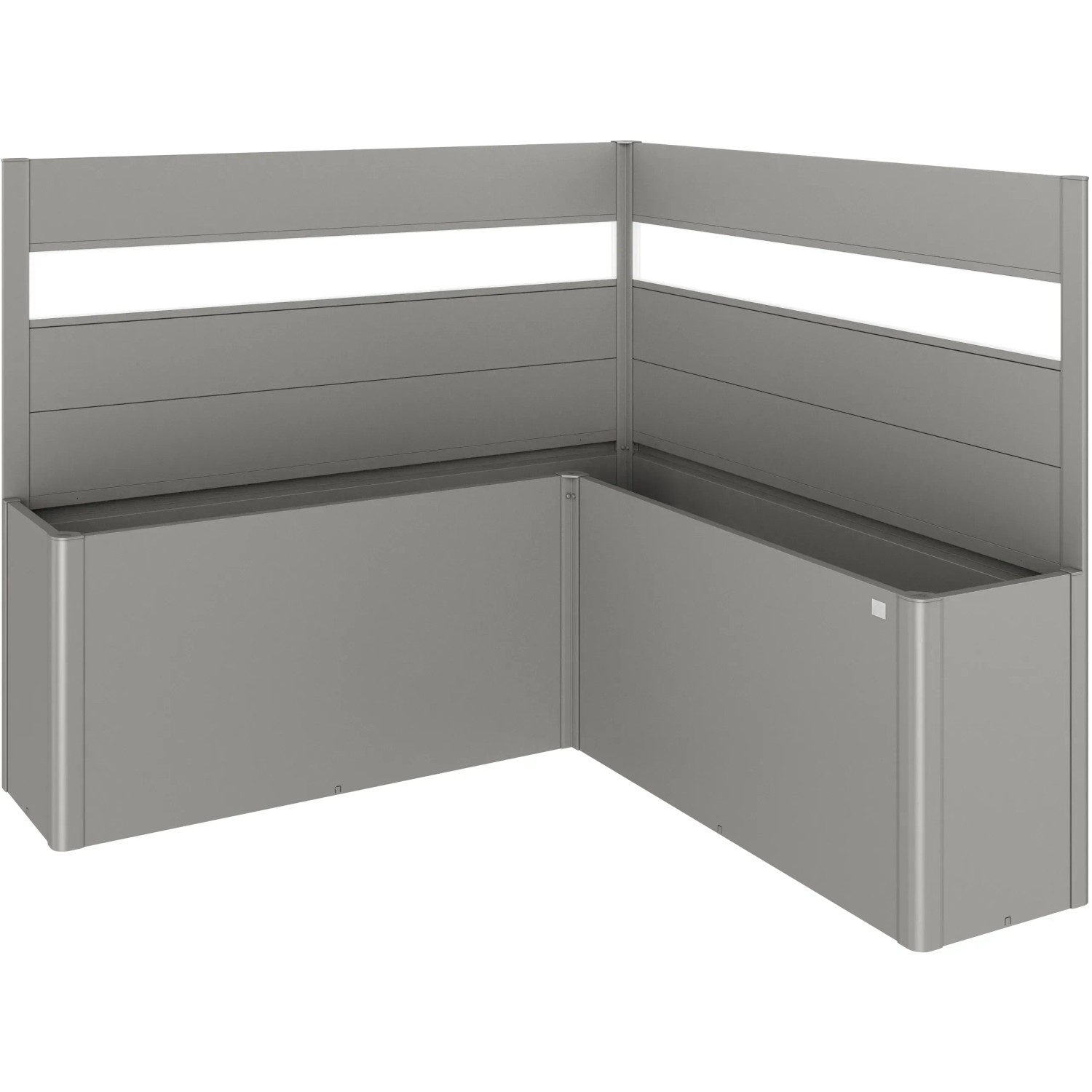 Biohort Panel ogr. Belvedere ze szkłem akryl. L200, kwarcowo-metaliczny - 2 szt.