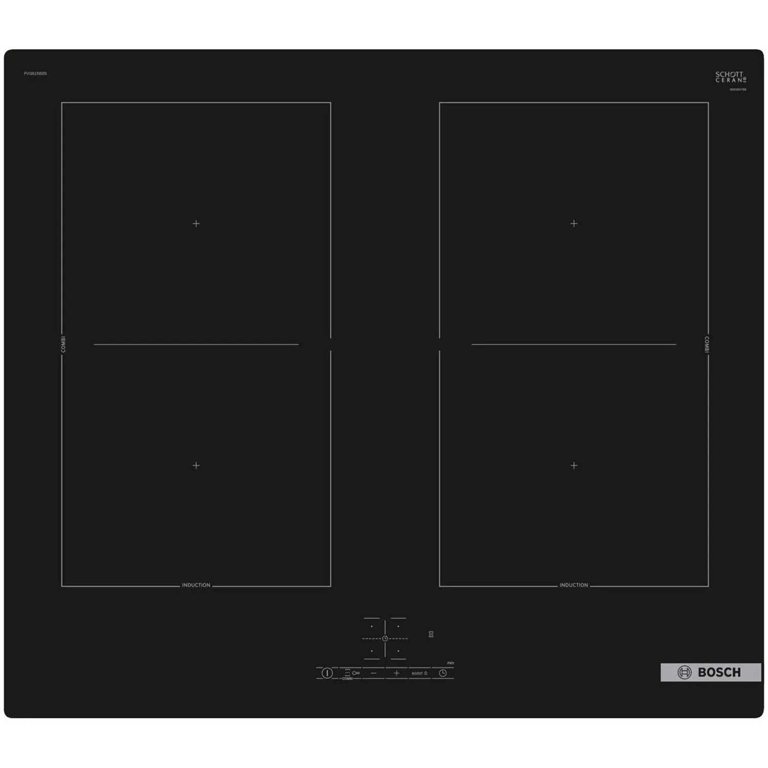 Bosch Serie 4 Płyta indukcyjna PVQ61RBB5E czarna 59,2 cm