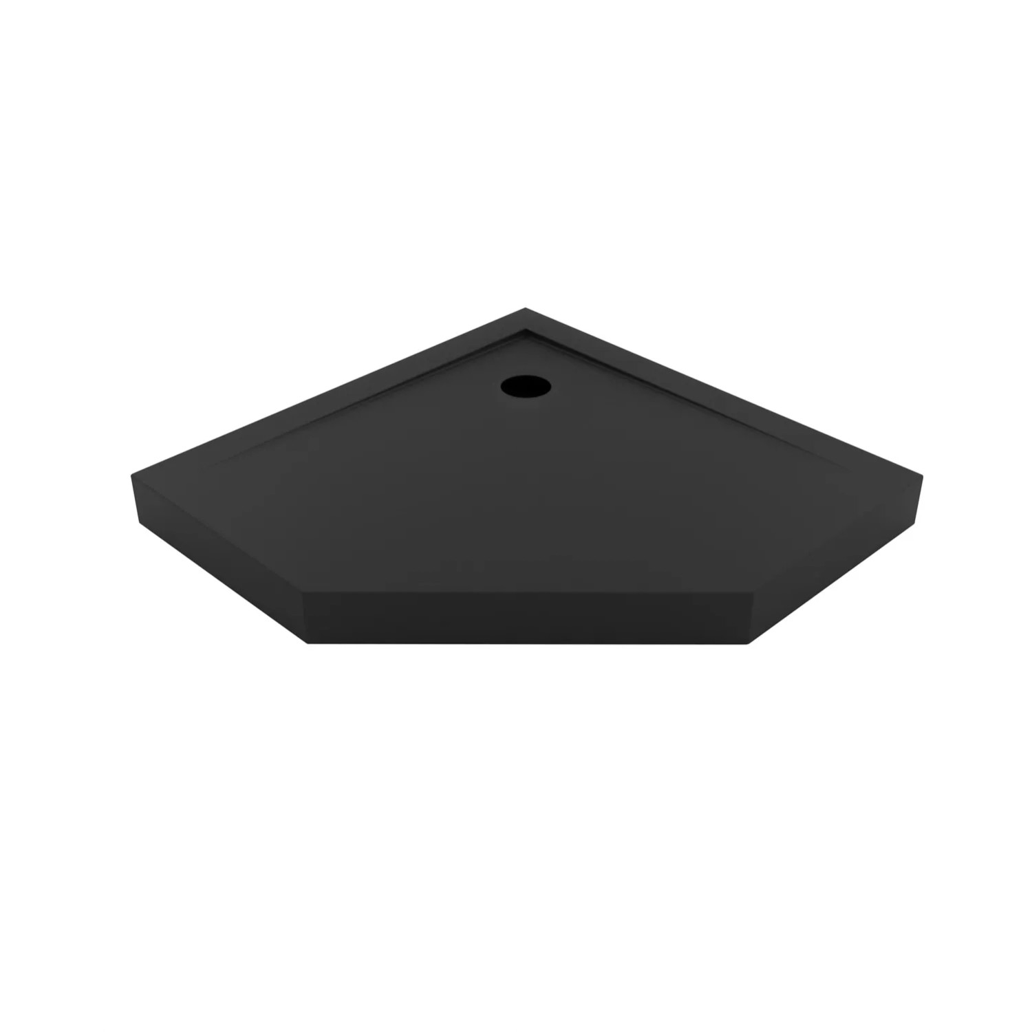 Durasan Brodzik pięciokątny CARO 80 czarny 80x80x9