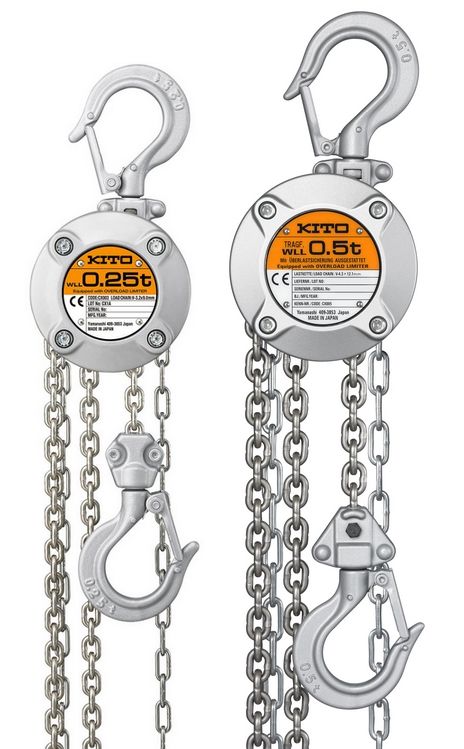 KITO CX - wciągnik łańcuchowy ręczny z aluminiowym korpusem - CX003 - 3,0 m