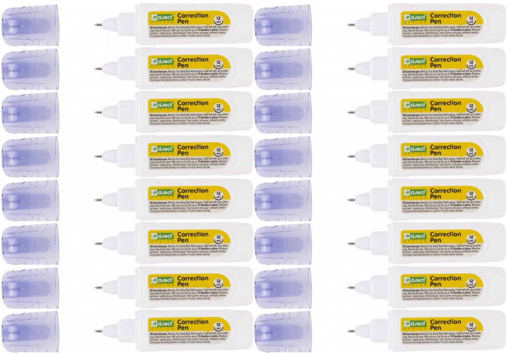 24x korektor w piórze D.Rect, 12ml