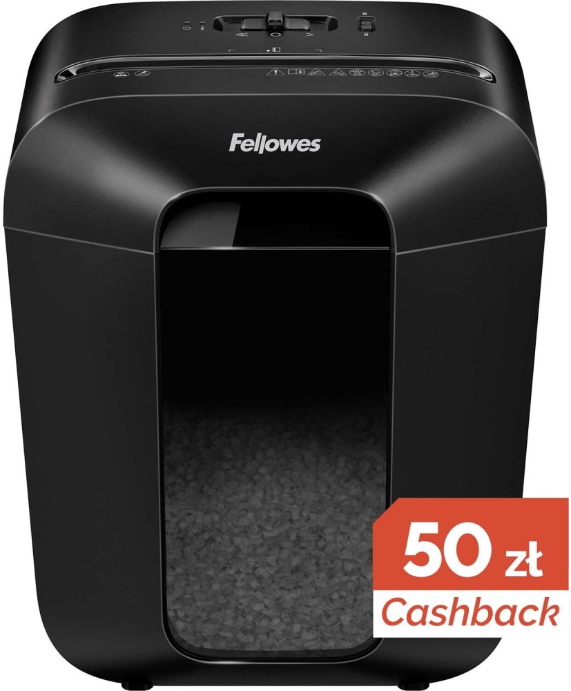 Niszczarka do papieru Fellowes LX41, miniścinek 4x12mm, 8 kartek, P-4/T-4 DIN, czarny