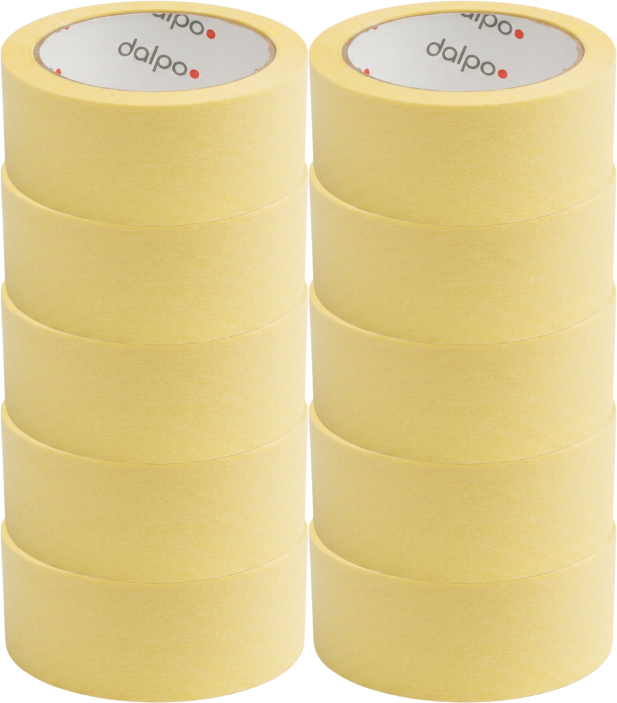 10x Taśma maskująca Dalpo, 48mm x 33m, żółty