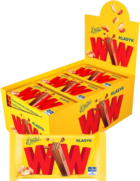 24x Wedel Baton WW, orzechowy w czekoladzie, 45g