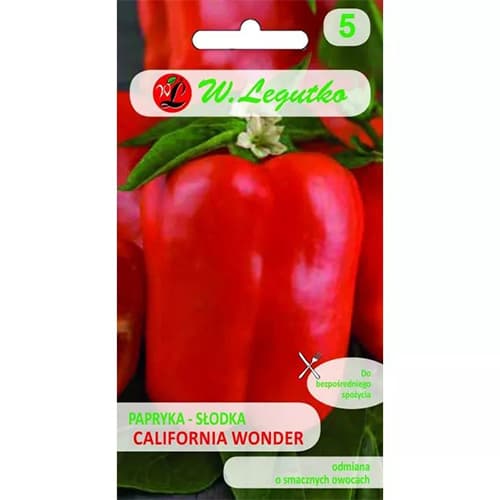 1 szt, Paprika édes California Wonder - Magok: Mod de ambalare: 0.5 g