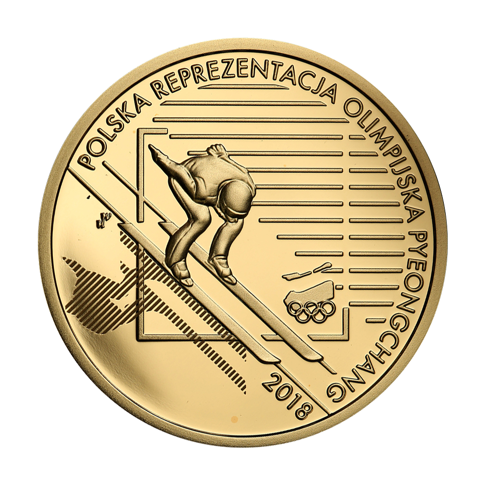 Złota moneta 200 zł Polska reprezentacja Olimpijska PyeongChang 2018 - wysyłka 24 h! - Mennica Skarbowa