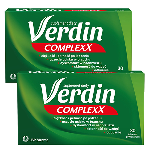 Zestaw: 2 x verdin complexx, 30 tabletek powlekanych