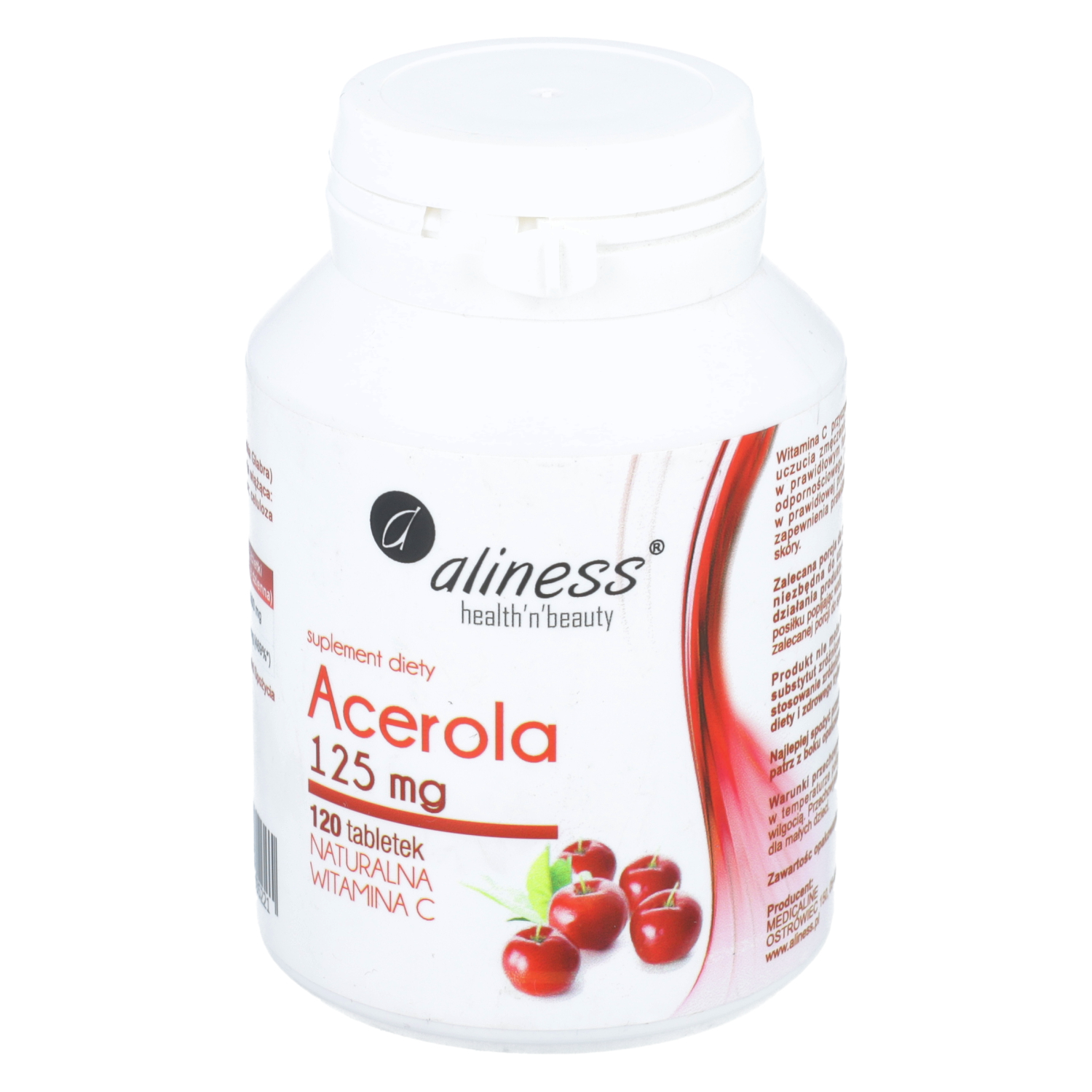 Aliness acerola 125 mg, 120 tabletek