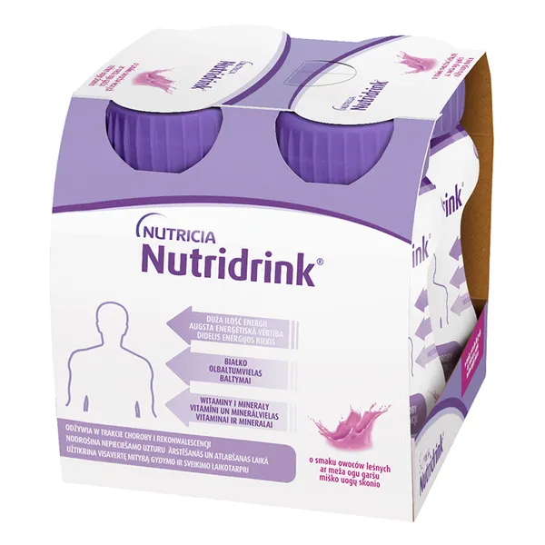 Nutridrink - o smaku owoców leśnych, 4 x 125 ml