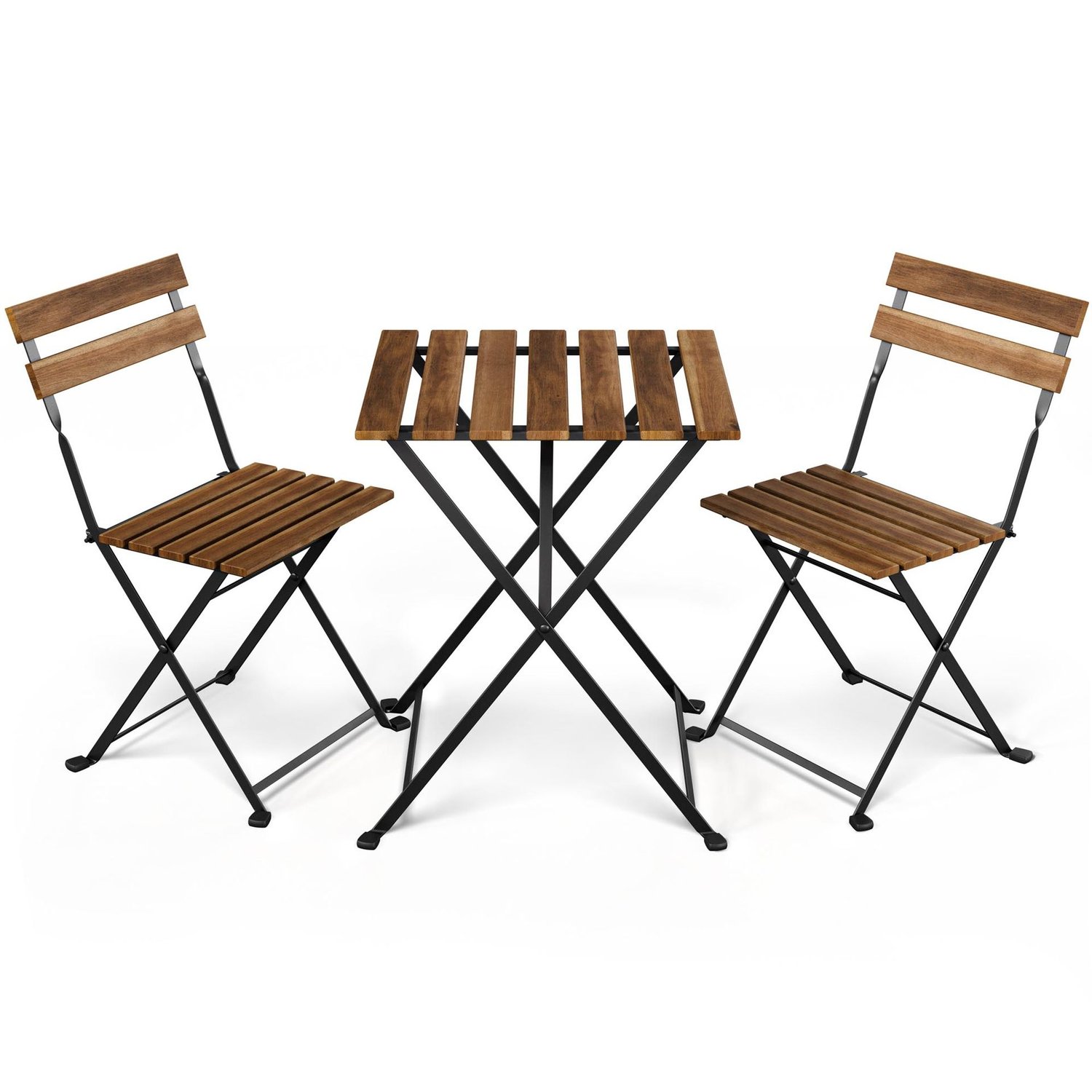 Gartenmöbel-Set SPOLETI - Braun/Schwarz
