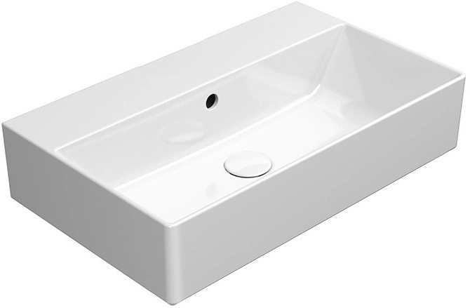 GSI Kube X umywalka 60x37 cm prostokątna ścienna-nablatowa biała 9454011
