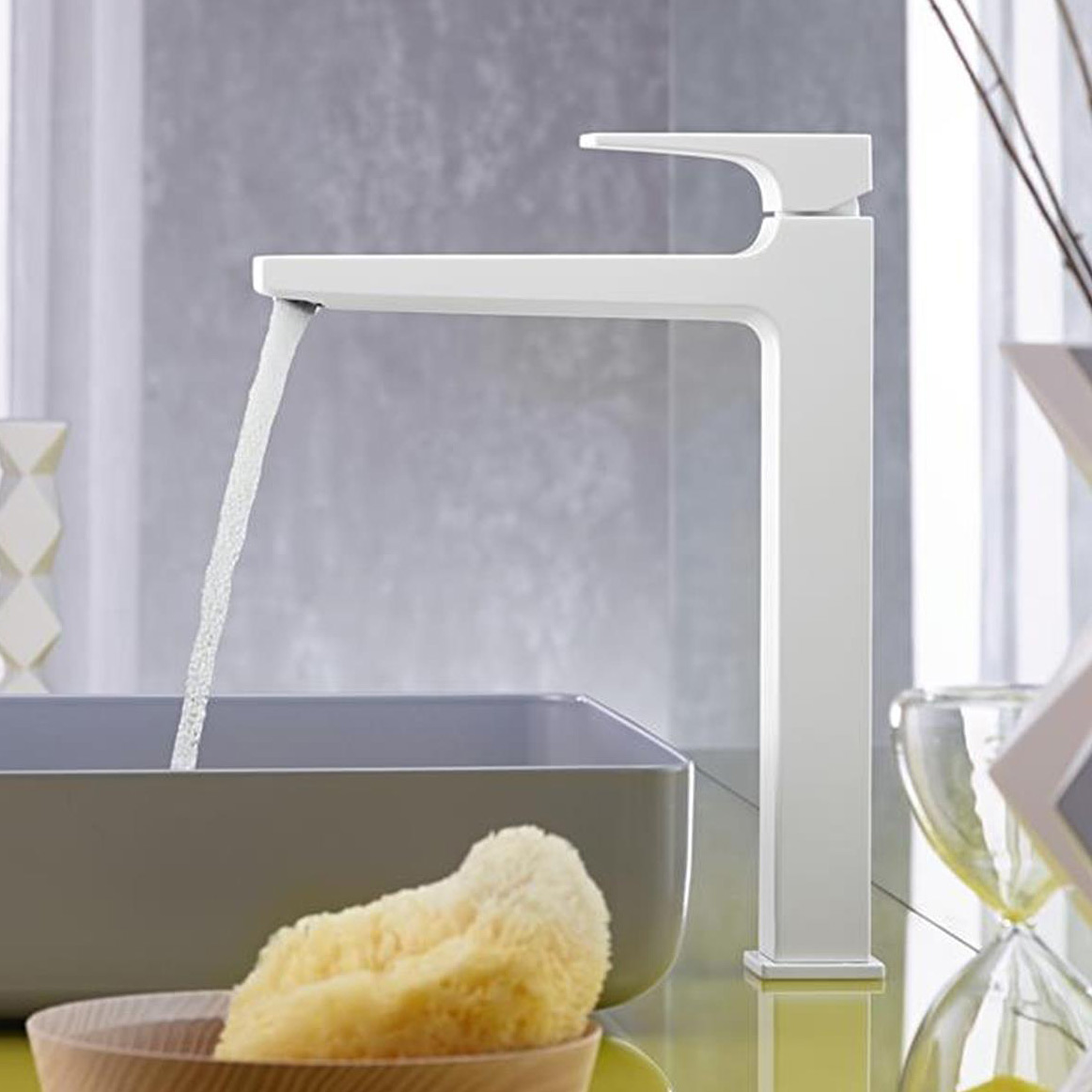 Hansgrohe Metropol bateria umywalkowa stojąca wysoka biały mat 32512700