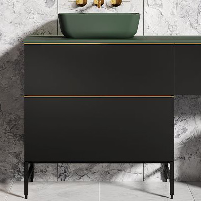 Elita Look szafka 80x44,9x63,5 cm podumywalkowa wisząca black matt RE010801027160