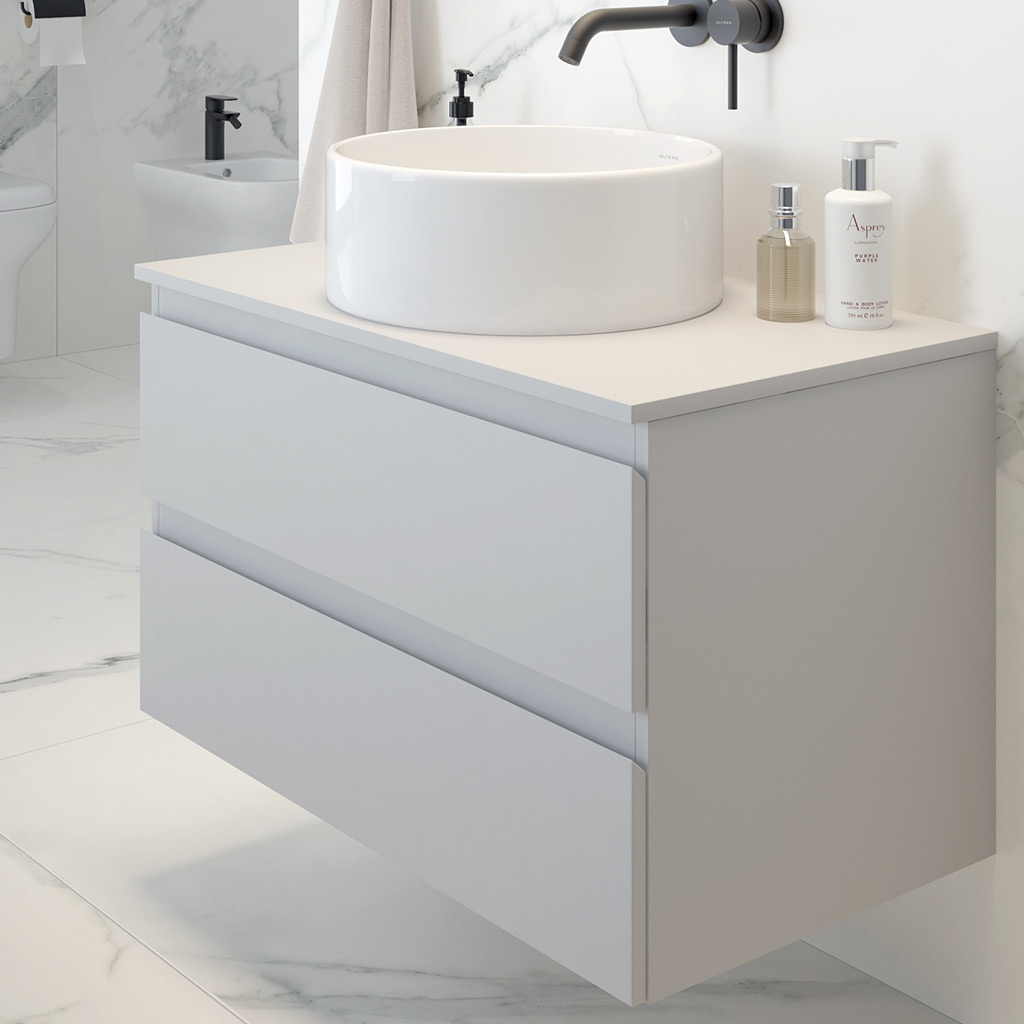 Oltens Vernal szafka 100 cm podumywalkowa wisząca szary mat 60002700 - Wysyłka w 24h