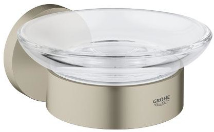Grohe Essentials mydelniczka z uchwytem brushed nickel/szkło przezroczyste 40444EN1