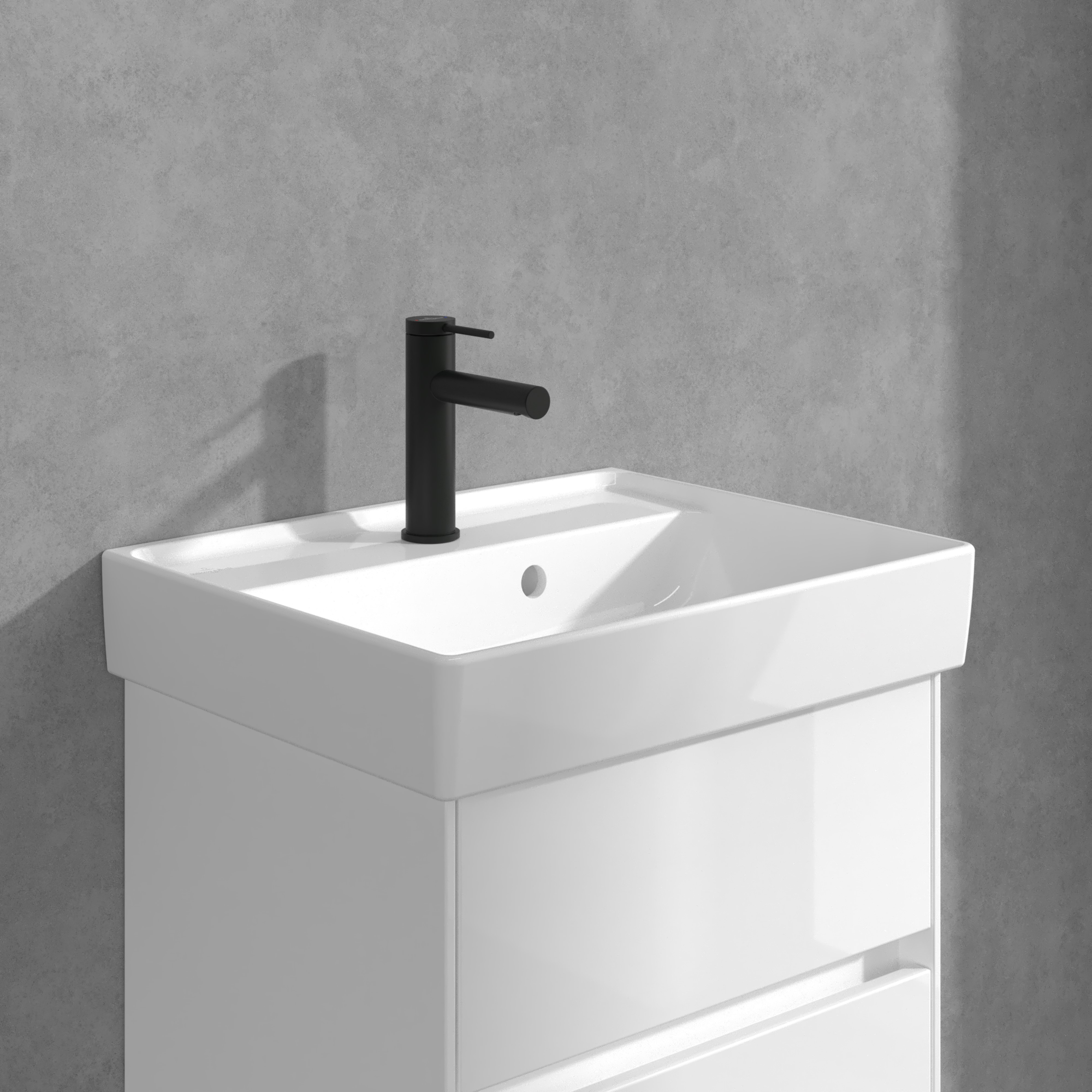 Villeroy & Boch Loop & Friends bateria umywalkowa stojąca czarny mat TVW106103153K5