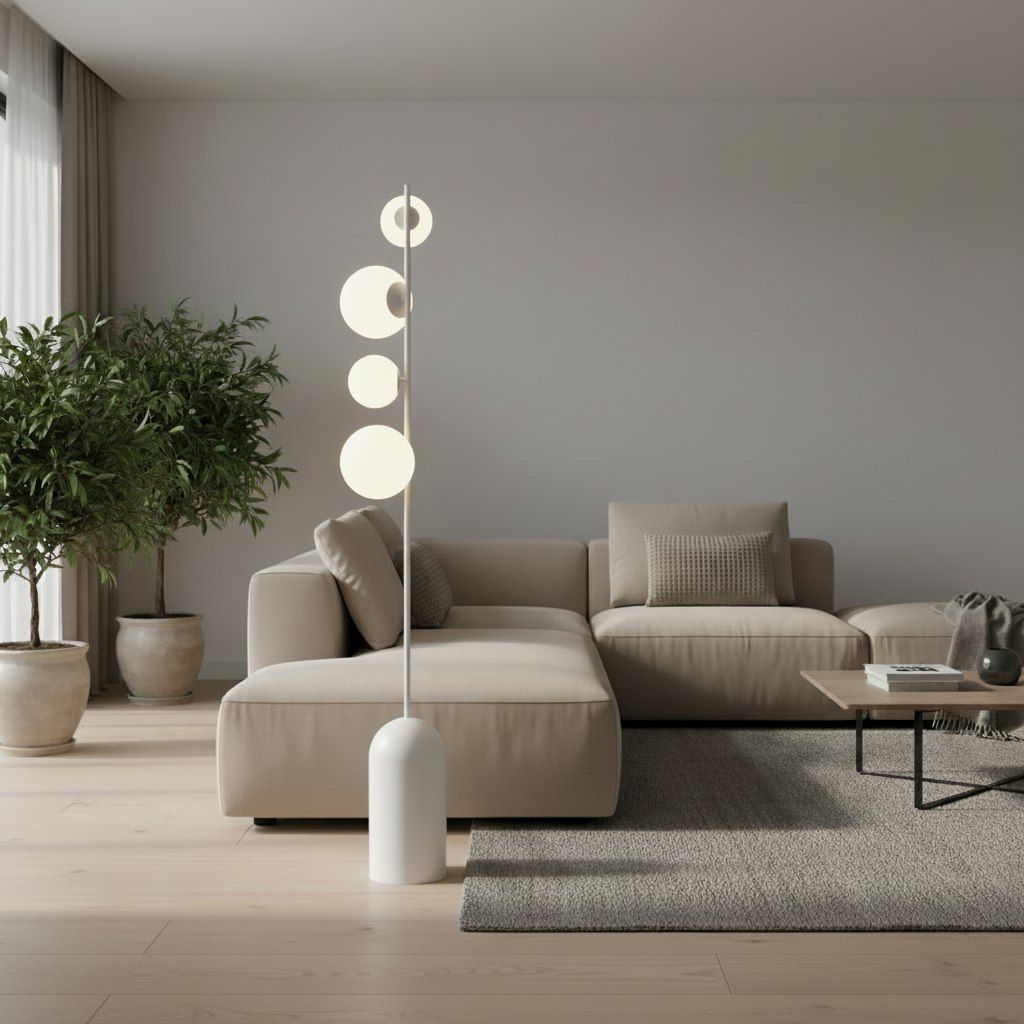 Emibig Etno lampa stojąca 4x8 W biała 1500/LP4 - Wysyłka w 24h