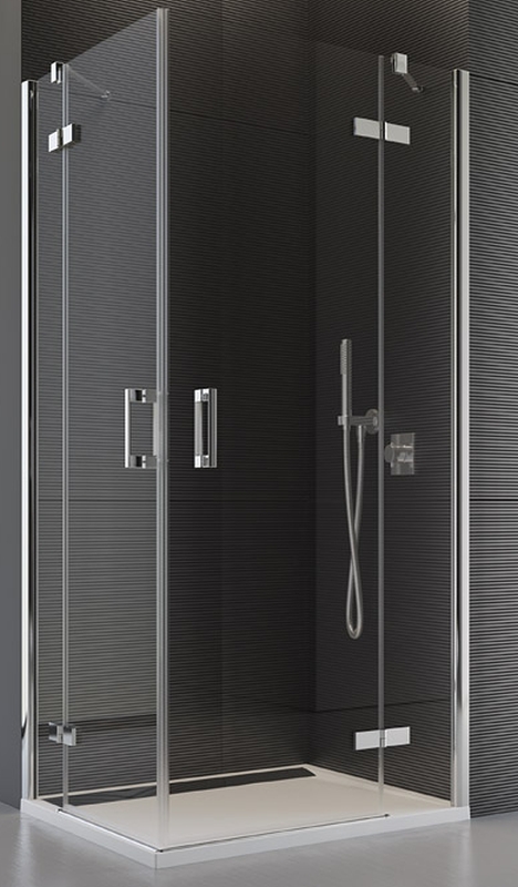 Ronal Pur drzwi prysznicowe 100 cm częściowe 1/2 prawe chrom/szkło przezroczyste PUE2PD1001007
