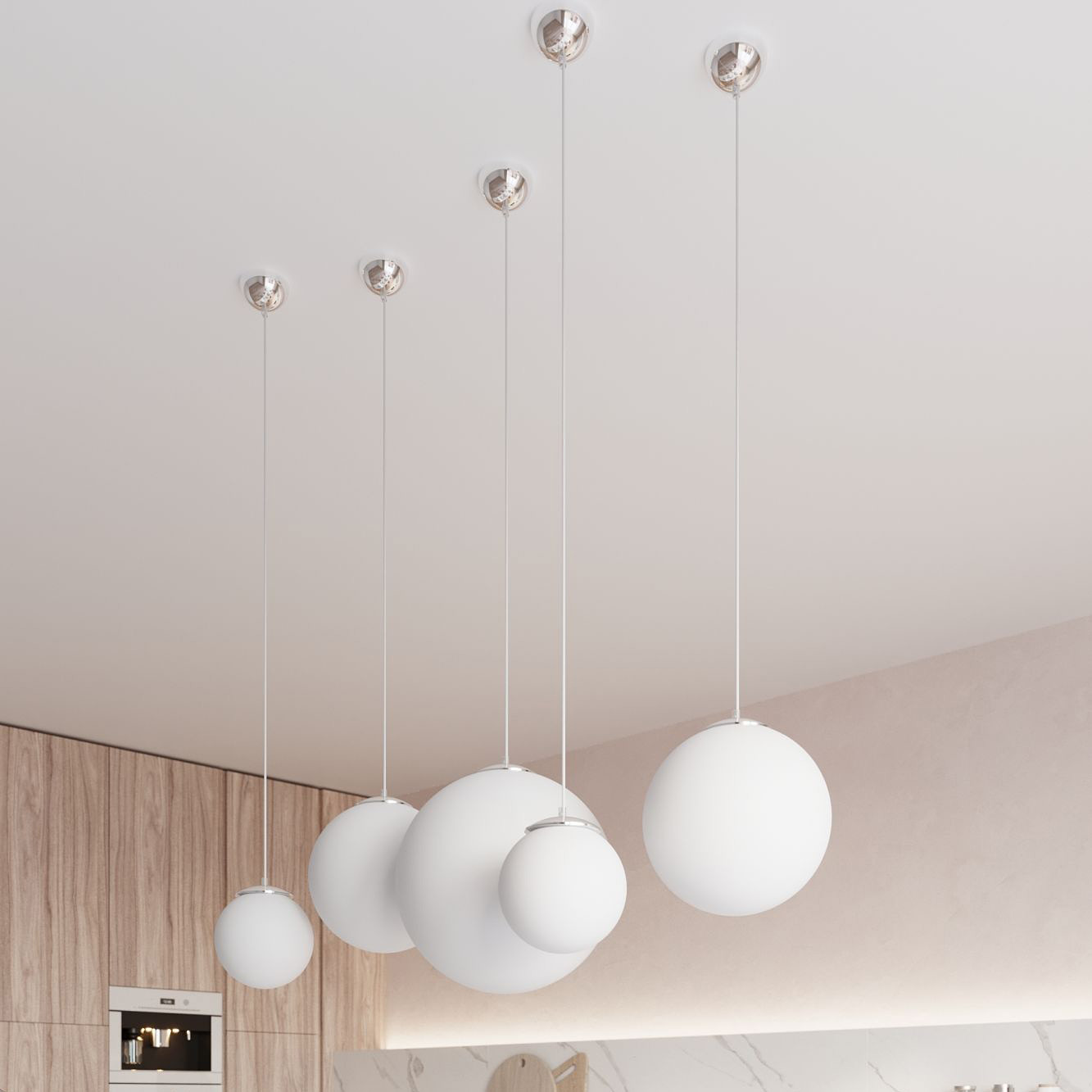 Sollux Lighting Ugo lampa wisząca 1x60W chrom/biała SL.0265