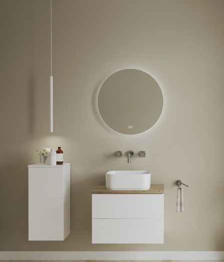 Kronenbach Moon lustro 70x70 cm okrągłe z oświetleniem z matą grzewczą KBM70