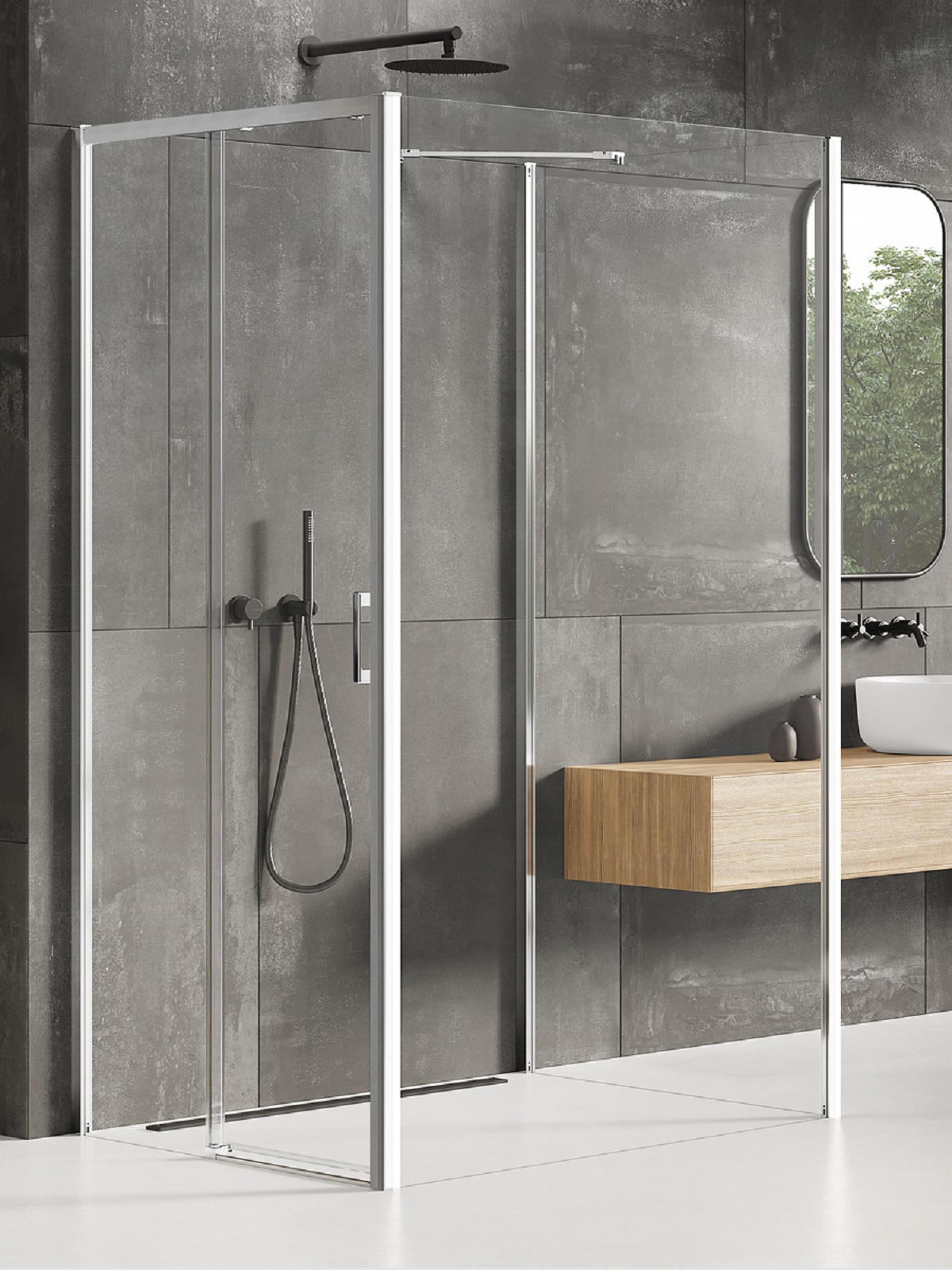 New Trendy Prime kabina prysznicowa 100x120 cm prostokątna chrom połysk/szkło przezroczyste K-1577