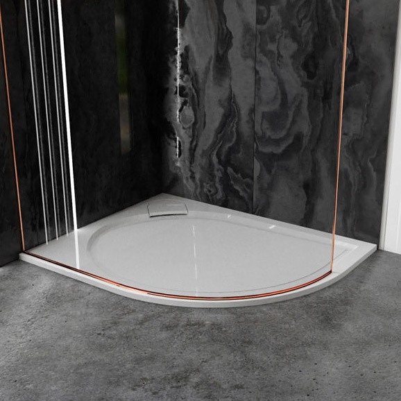 Vayer Virgo brodzik 120x90 cm półokrągły lewy antypoślizgowy biały 120.090.001.2-2.X.0.0.0