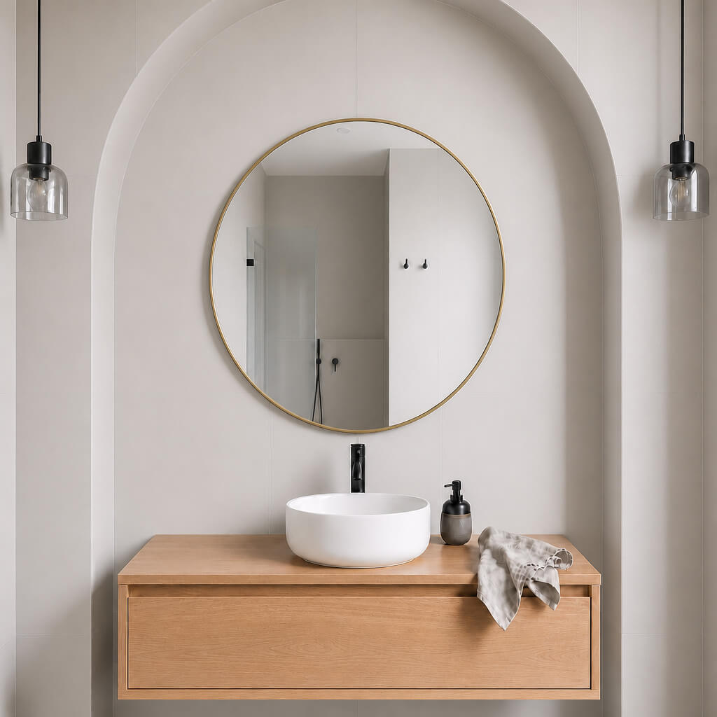 Baltica Design Aluma lustro 80x80 cm okrągłe złote