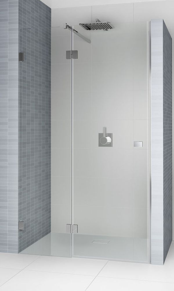 Riho Scandic NXT X104 drzwi prysznicowe 140 cm wnękowe lewe czarny mat/szkło przezroczyste G001027121