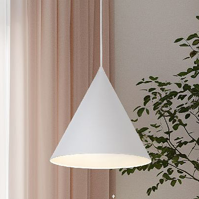 TK Lighting Cono lampa wisząca 1x15 W biała 10009