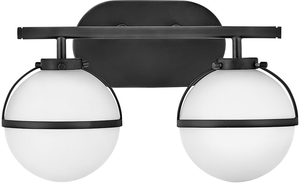 Elstead Lighting Hollis kinkiet 2x40 W biały-czarny HK-HOLLIS2-O-BK-BATH