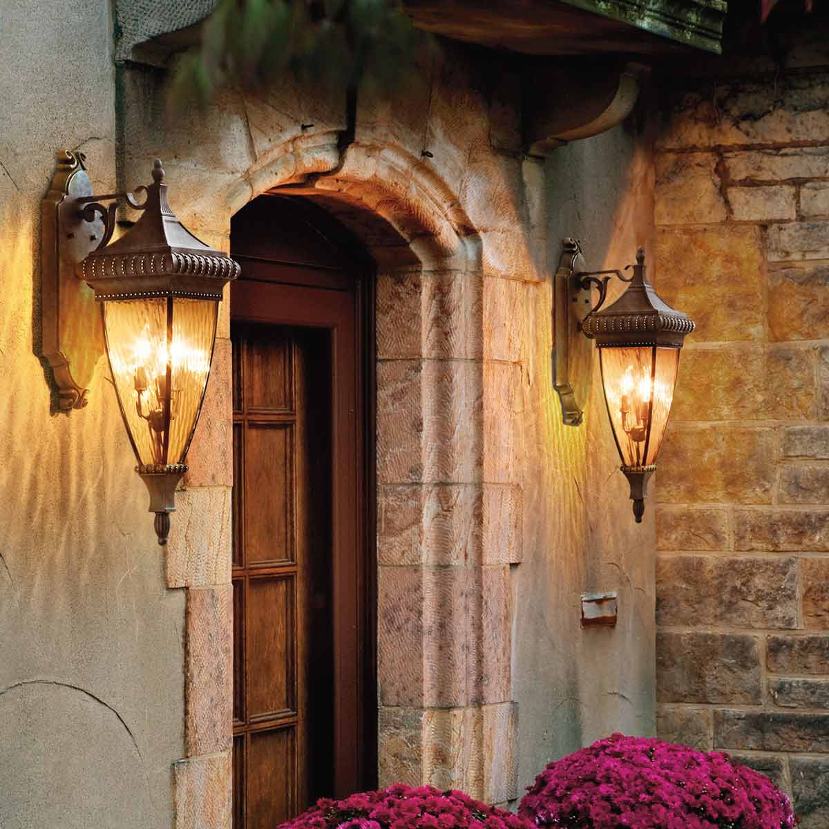 Elstead Lighting Venetian Rain kinkiet zewnętrzny 3x60 W brązowy KL-VENETIAN2-L