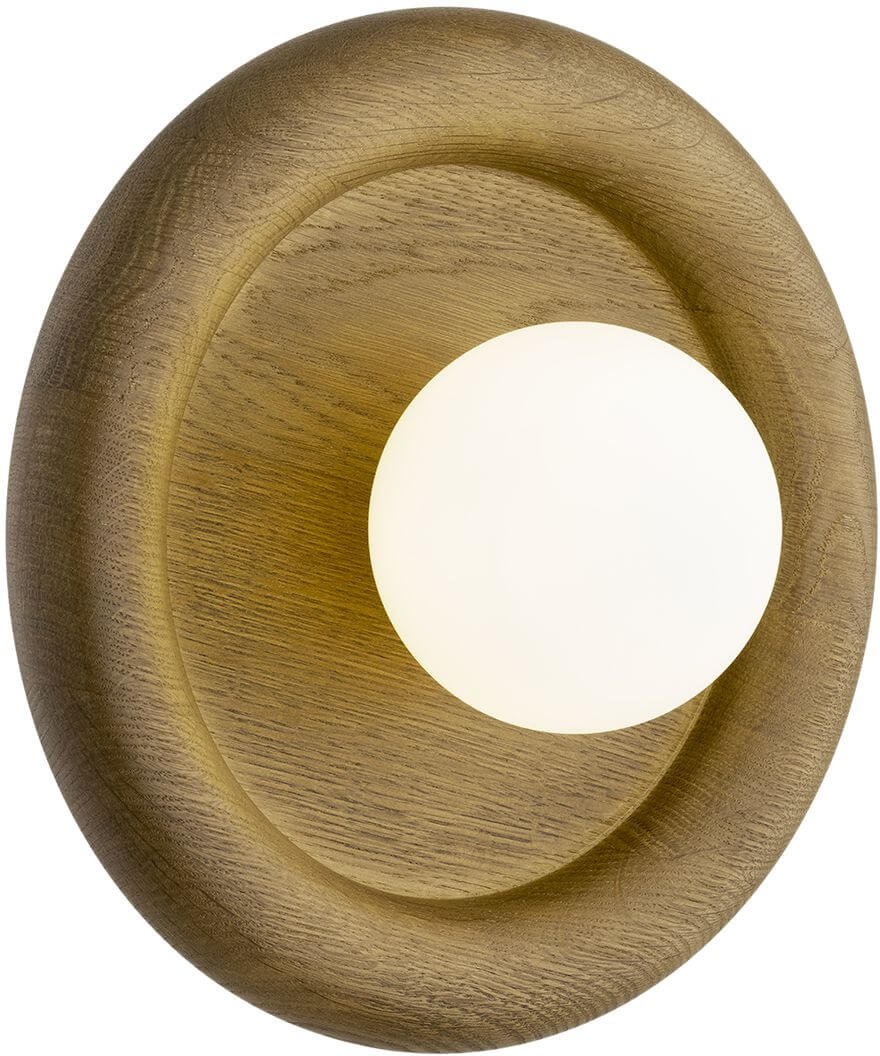 Argon Rondo kinkiet 1x6 W biały/ciemny dąb 8971