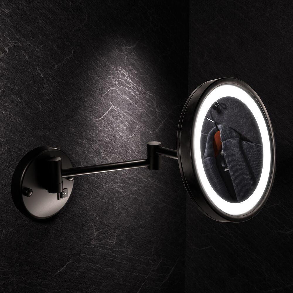 Geesa Mirror lusterko kosmetyczne 21,5x21,5 cm okrągłe z oświetleniem chrom 911093-06