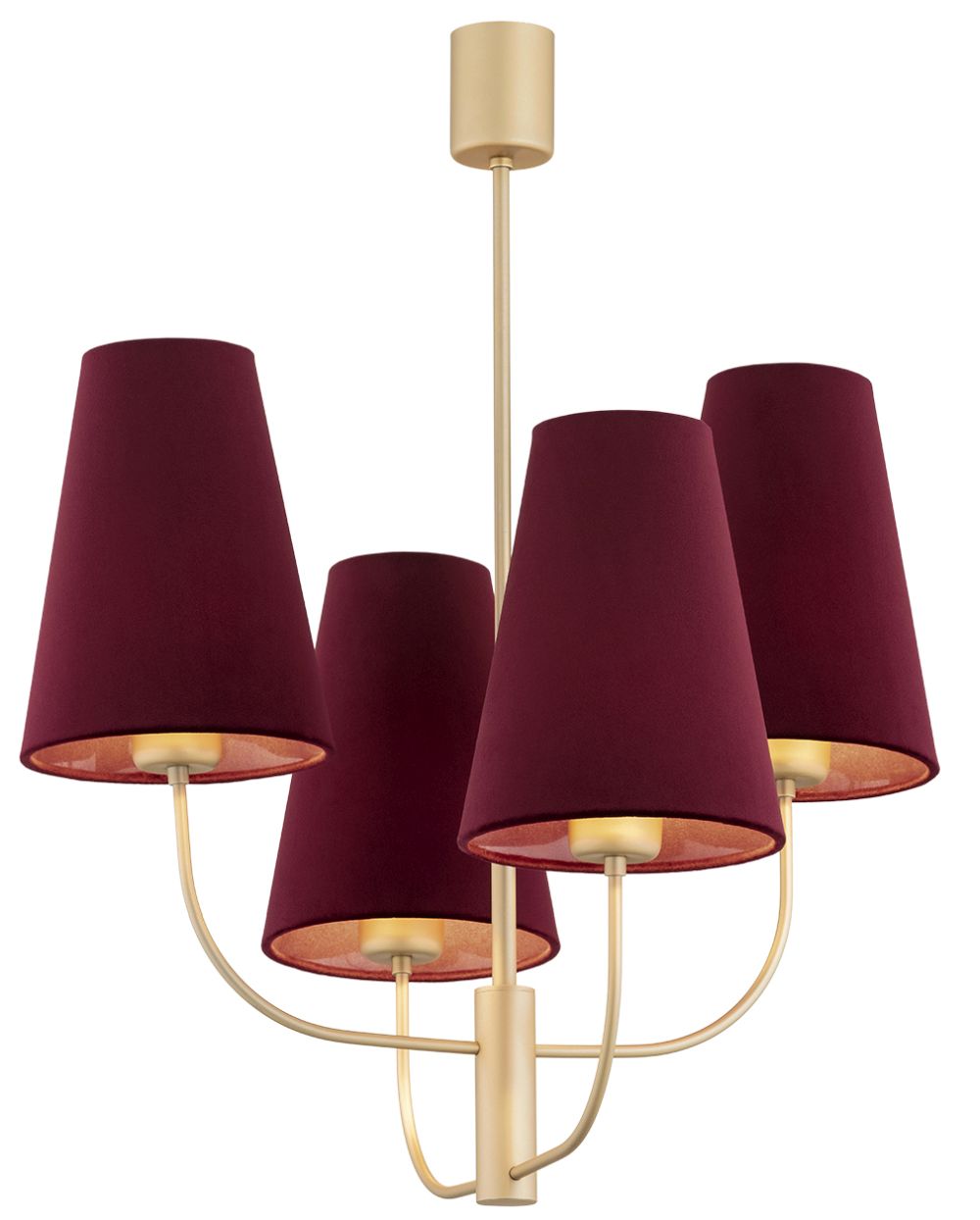 Argon Safiano lampa podsufitowa 4x15W bordowy/złoty 1827