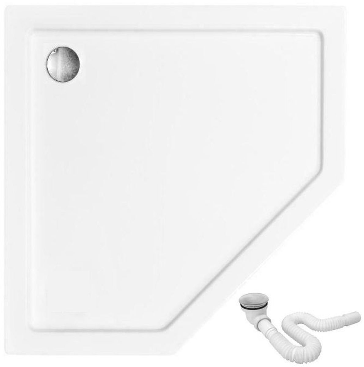 Rea Diamond brodzik pięciokątny 90x90 cm biały REA-K6522