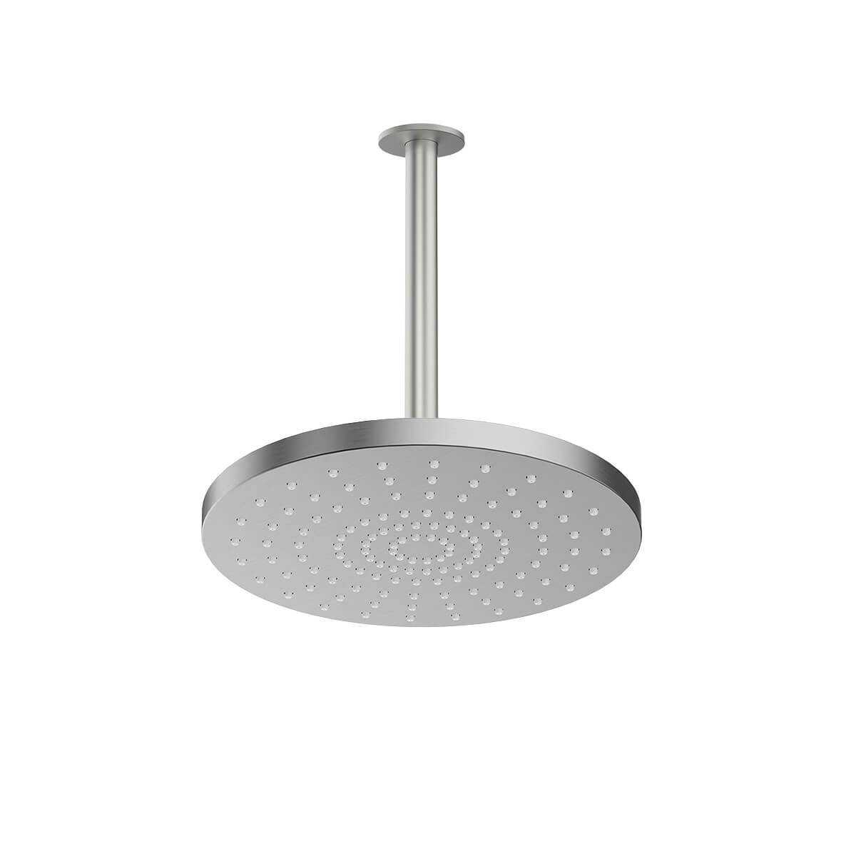 Oltens Pluva Aera deszczownica 25 cm okrągła z ramieniem sufitowym nikiel 36095910