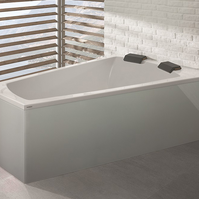 Hoesch Largo wanna narożna 180x140 cm do zabudowy trapezowa prawa biała 3706.010