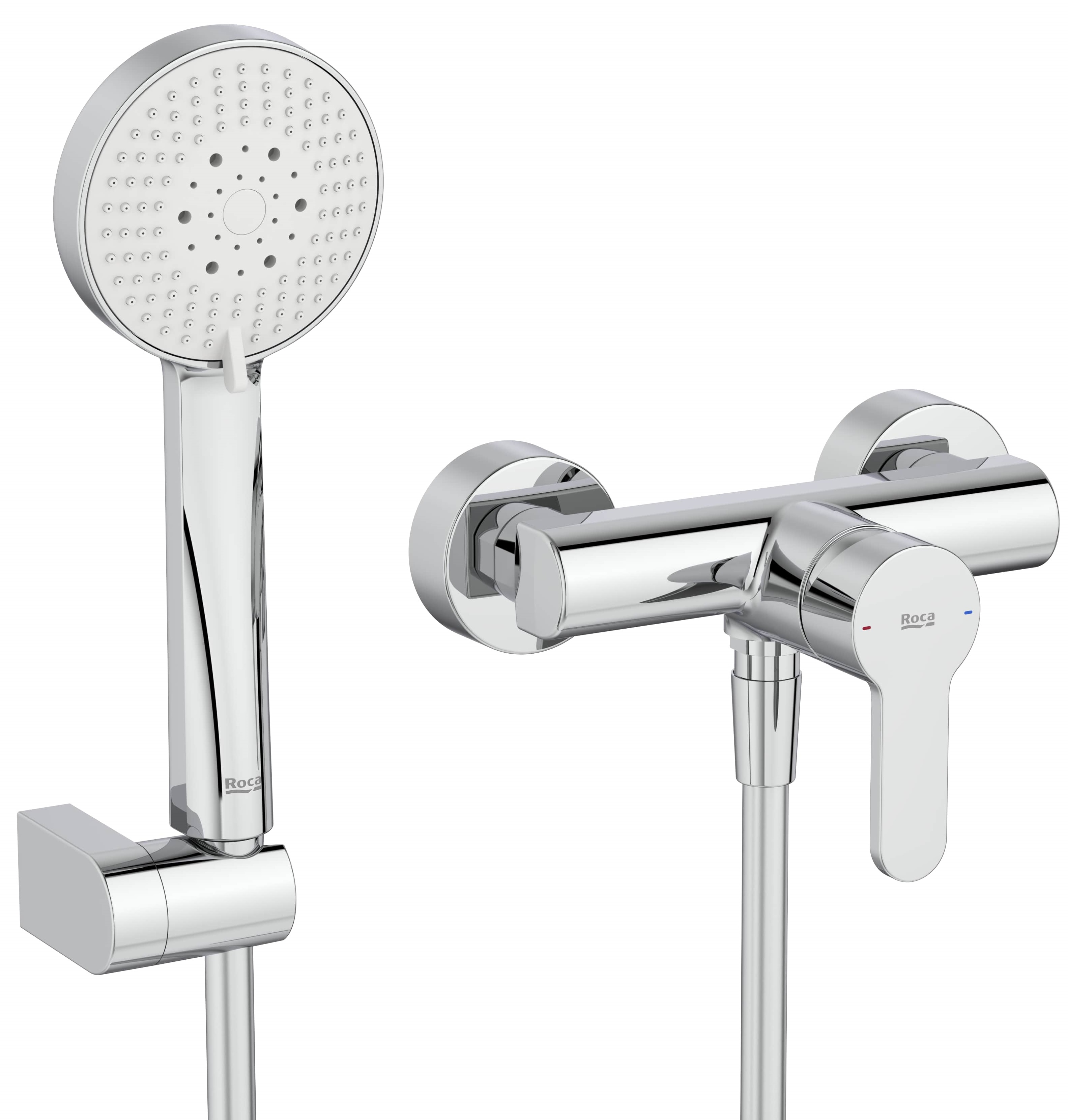 Roca l20 bateria prysznicowa ścienna chrom A5A209HC00