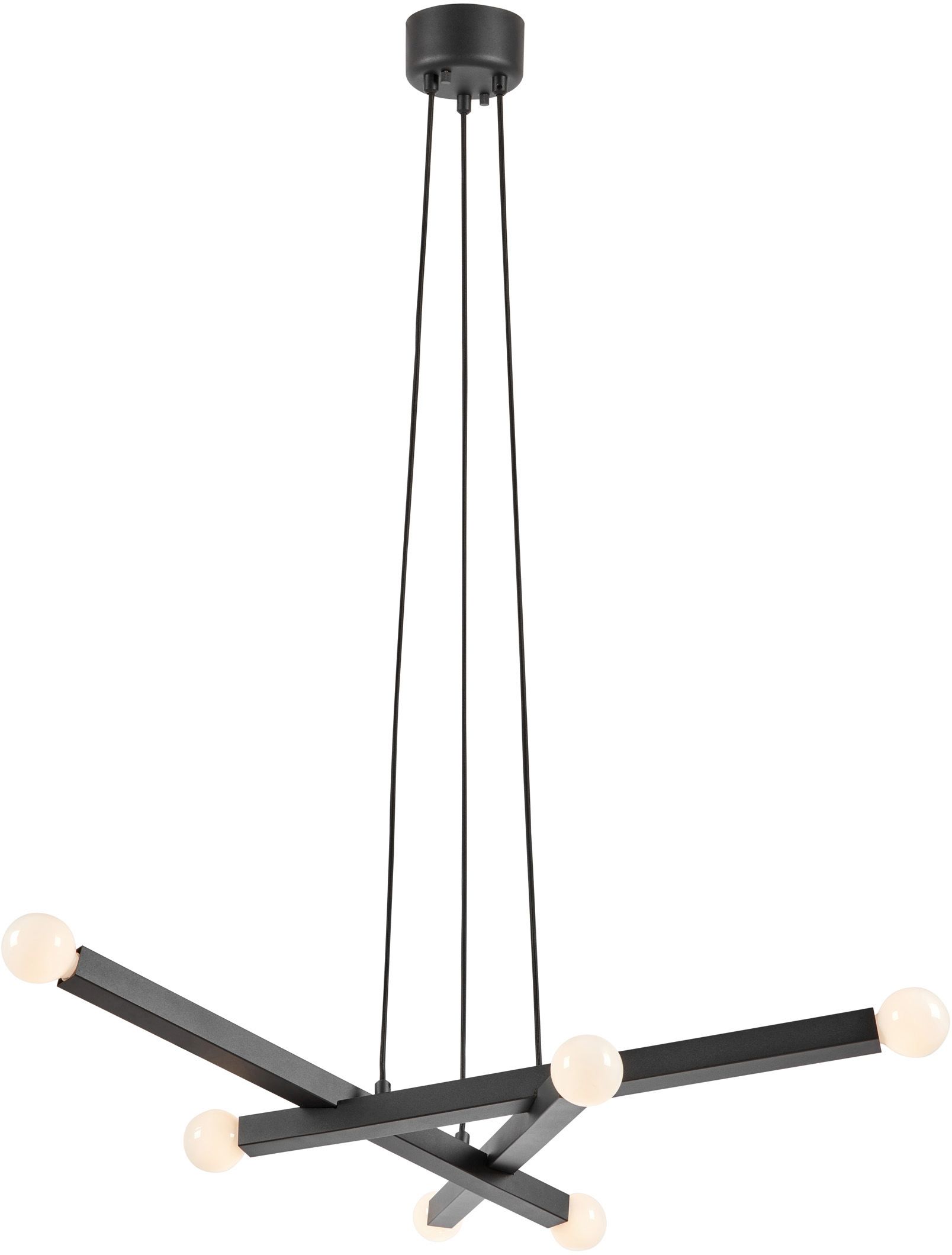 Markslöjd Stack lampa wisząca 6x40 W czarna 109155