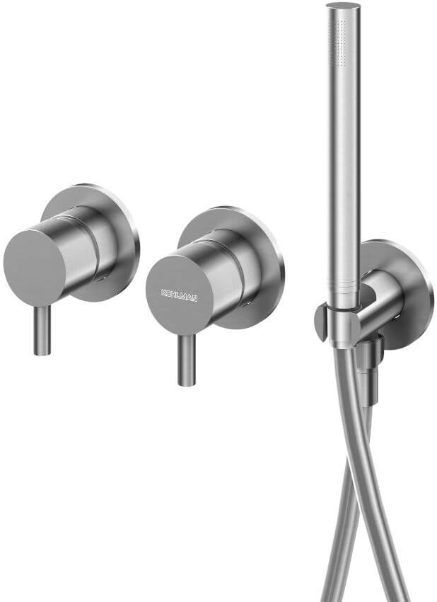 Kohlman Axel Brushed Nickel bateria wannowo-prysznicowa podtynkowa nikiel szczotkowany QW260ABN
