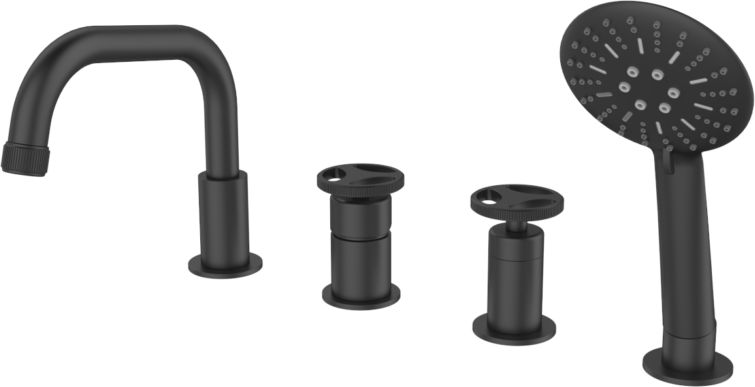 Sea-Horse Loftea Black bateria wannowo-prysznicowa 4-otworowa czarny mat BJV403/1B