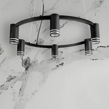 Goldlux Roma lampa wisząca 6x10 W czarna 327574