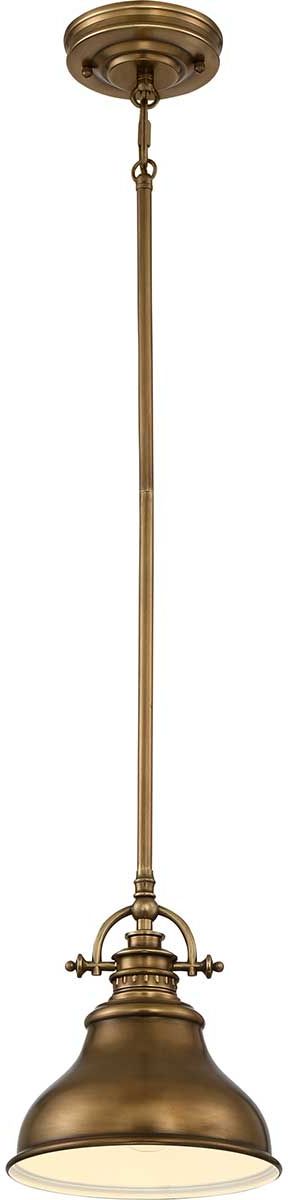 Elstead Lighting Emery lampa wisząca 1x60 W postarzany mosiądz QZ-EMERY-P-S-WS