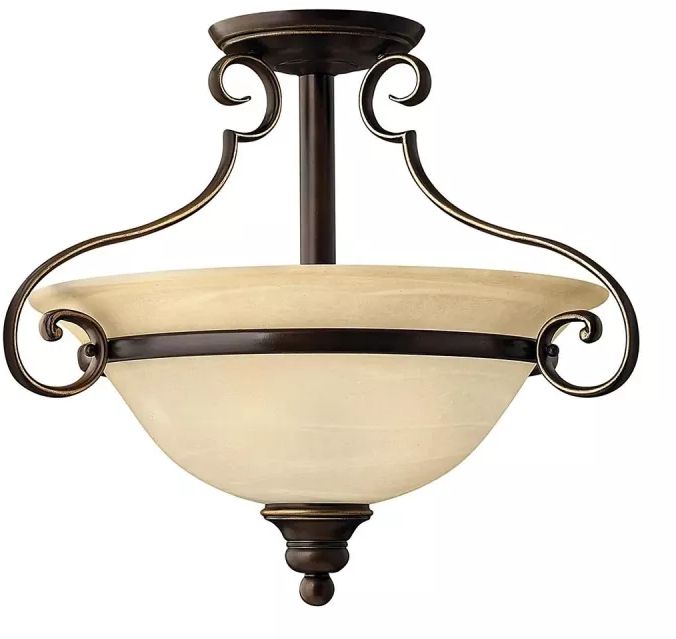 Elstead Lighting Cello lampa podsufitowa 2x60 W brązowa HK-CELLO-SF