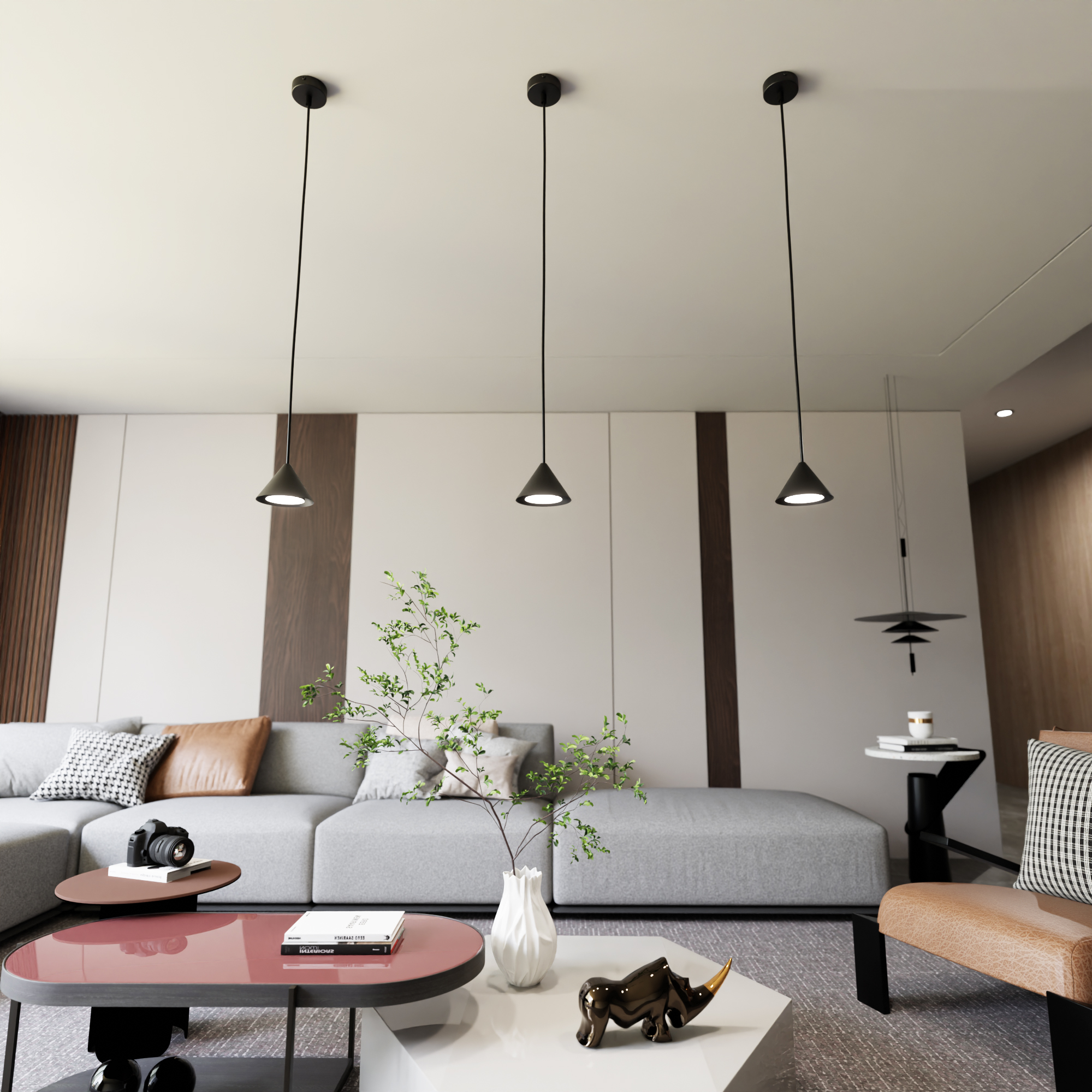 Emibig Elit lampa wisząca 1x12W czarny 1330/1