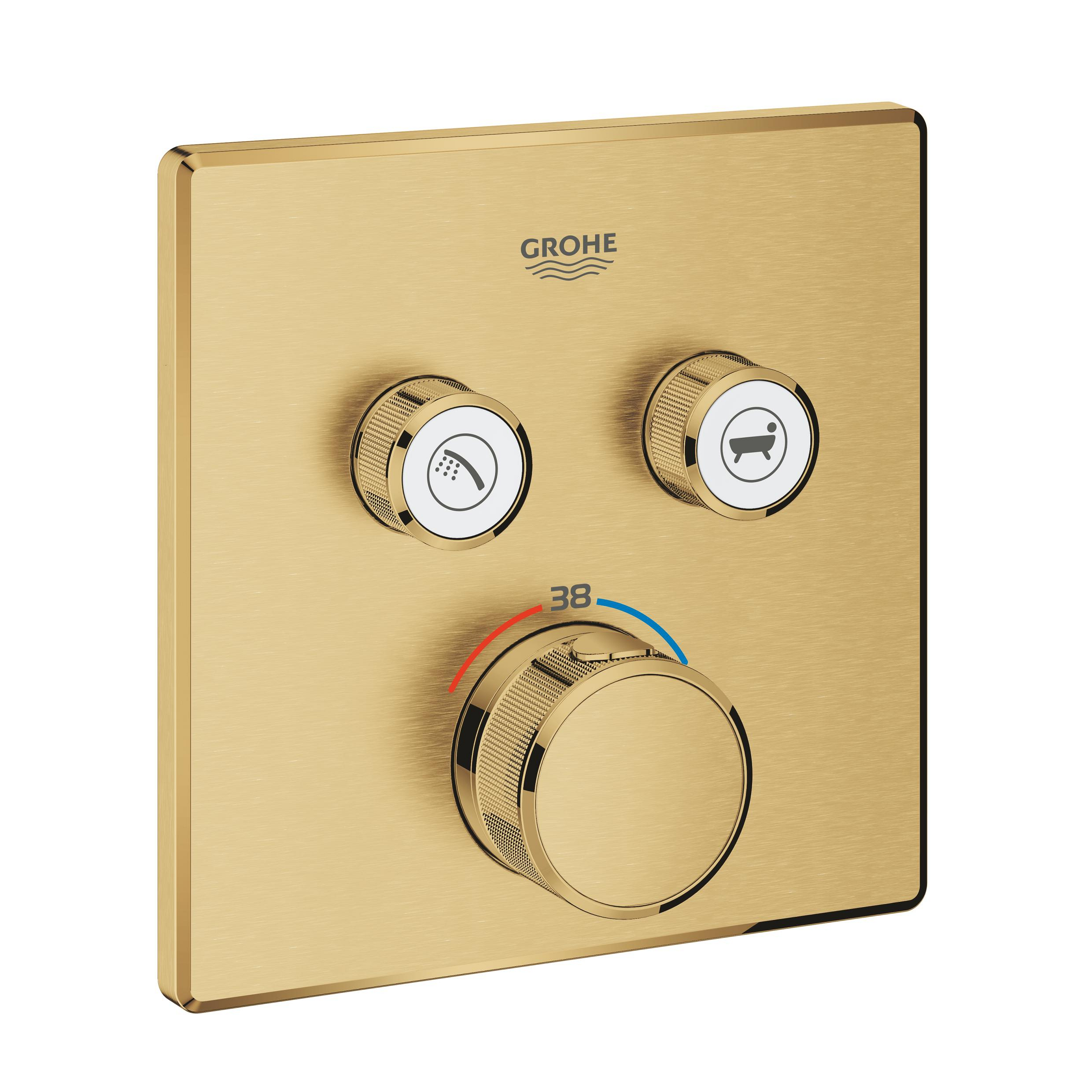Grohe Grohtherm SmartControl bateria wannowo-prysznicowa podtynkowa termostatyczna brushed cool sunrise 29124GN0