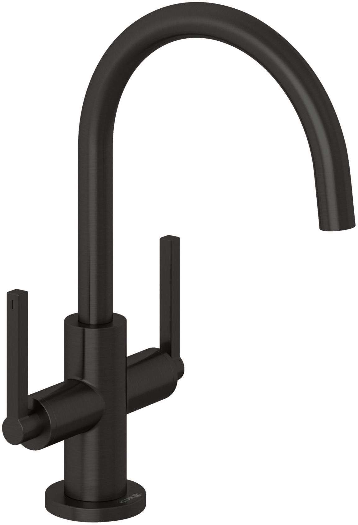 Kludi Nova Fonte Puristic bateria umywalkowa stojąca czarny szczotkowany 20118N215