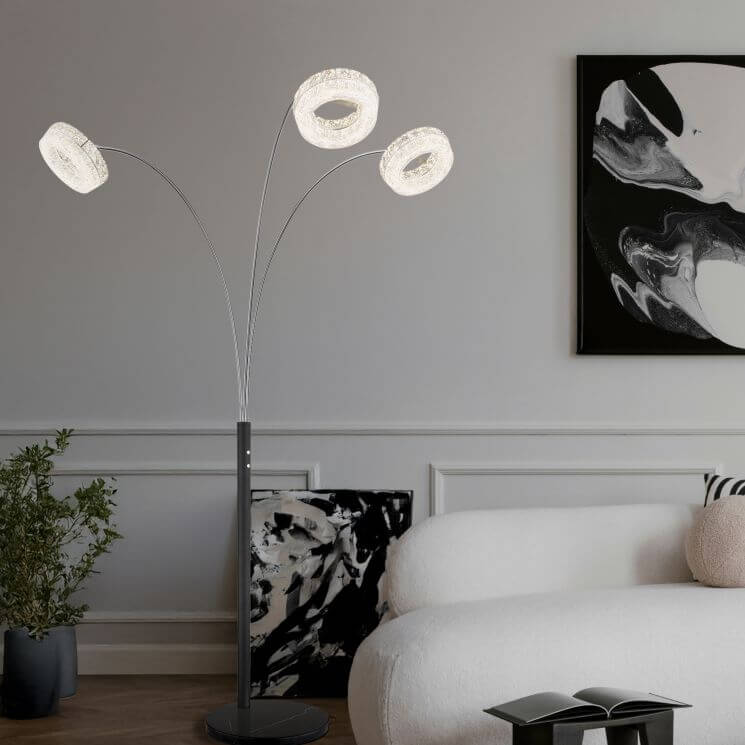 Globo Lighting Laurel lampa stojąca 1x35 W czarna 67387S1